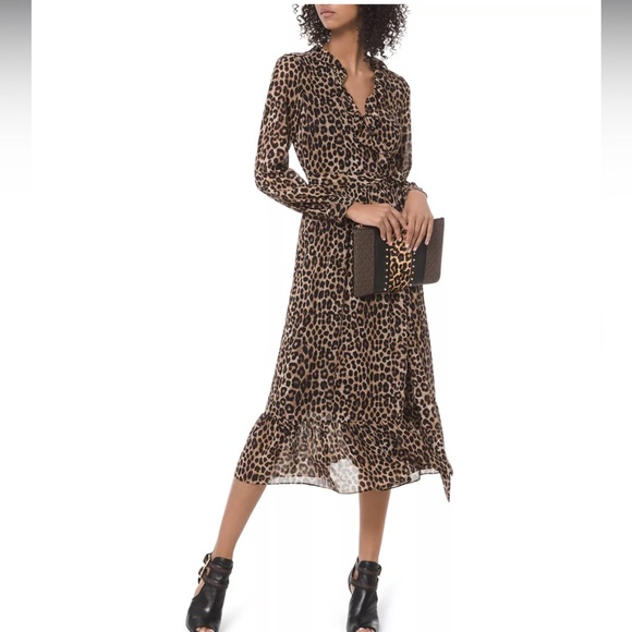 MICHAEL Michael Kors
Animal-Print Midi Wrap Dress - Picture 1 of 5